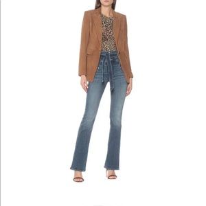 Veronica Beard NWT Suede leather "Long and Lean" Dickey Blazer.